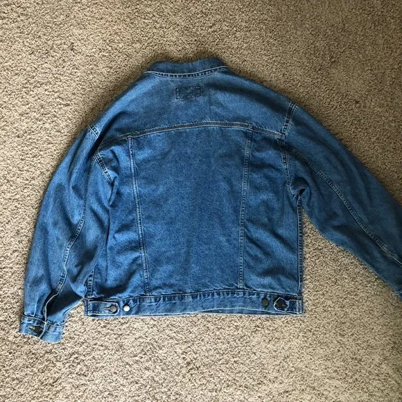 Eddie Bauer Vintage Denim Mens Jean Trucker Jacket - Picture 2 of 3